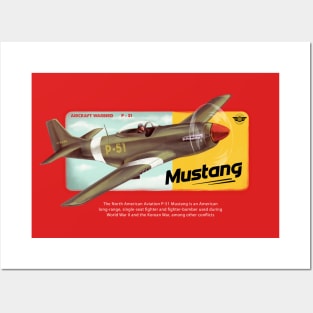 Airplane Mustang P-51 Posters and Art